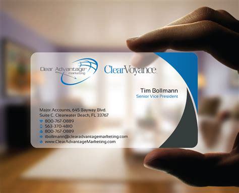 clear transparent business cards.